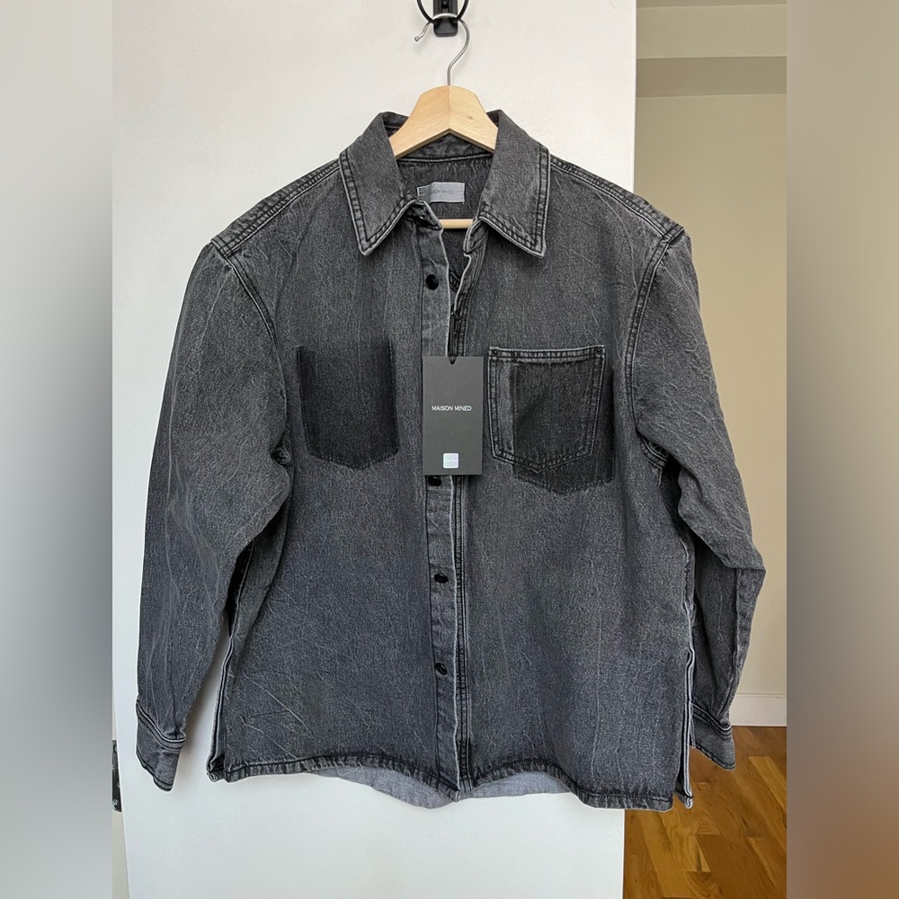Maison Mined (Korean brand on Musinsa) Dual Pocket Black Denim Shirt Men’s S